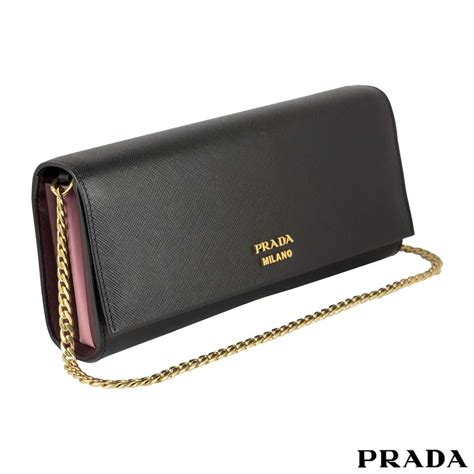 prada milano black clutch|prada handbags sale.